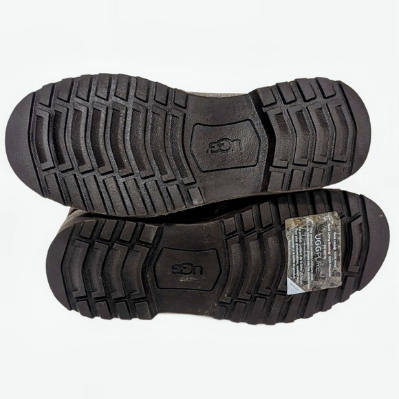 UGG Orin Bomber Leather Boots Shoes Lace Up Casual Kids Size 3 Brown 1013503K - Picture 6 of 7